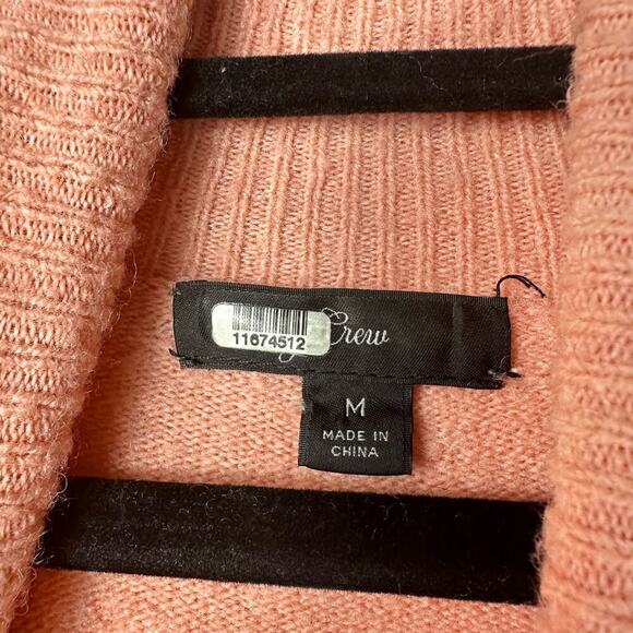 J.Crew Dress Turtleneck Knit Sweater Long Sleeve Merino Wool Alpaca Pink M - Picture 3 of 11